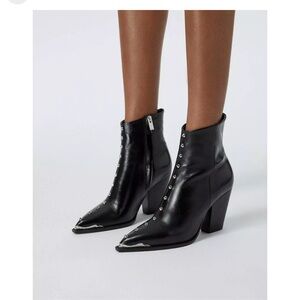 The Kooples Black Western Boots with Studs size 36